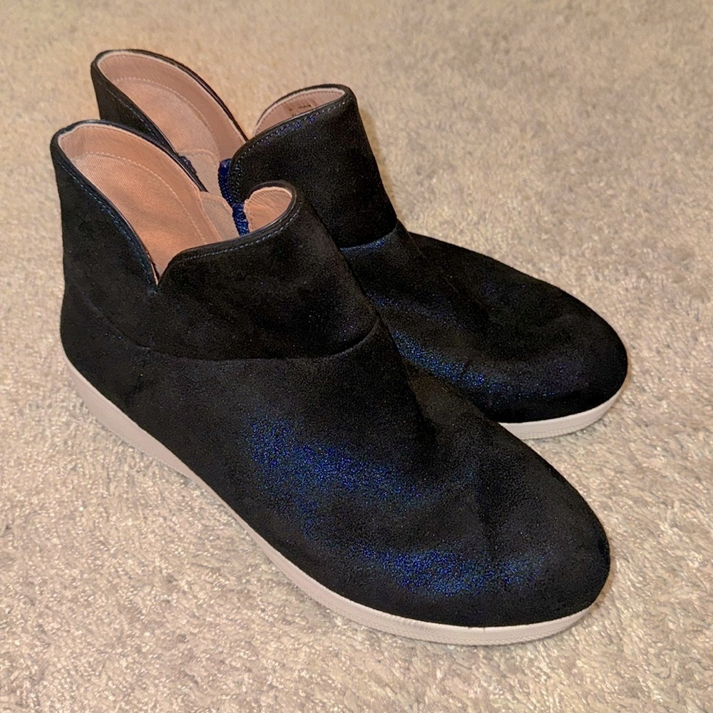 FitFlop SuperComff Chelsea boots size 9 navy shimmer